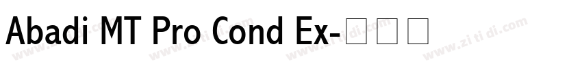 Abadi MT Pro Cond Ex字体转换